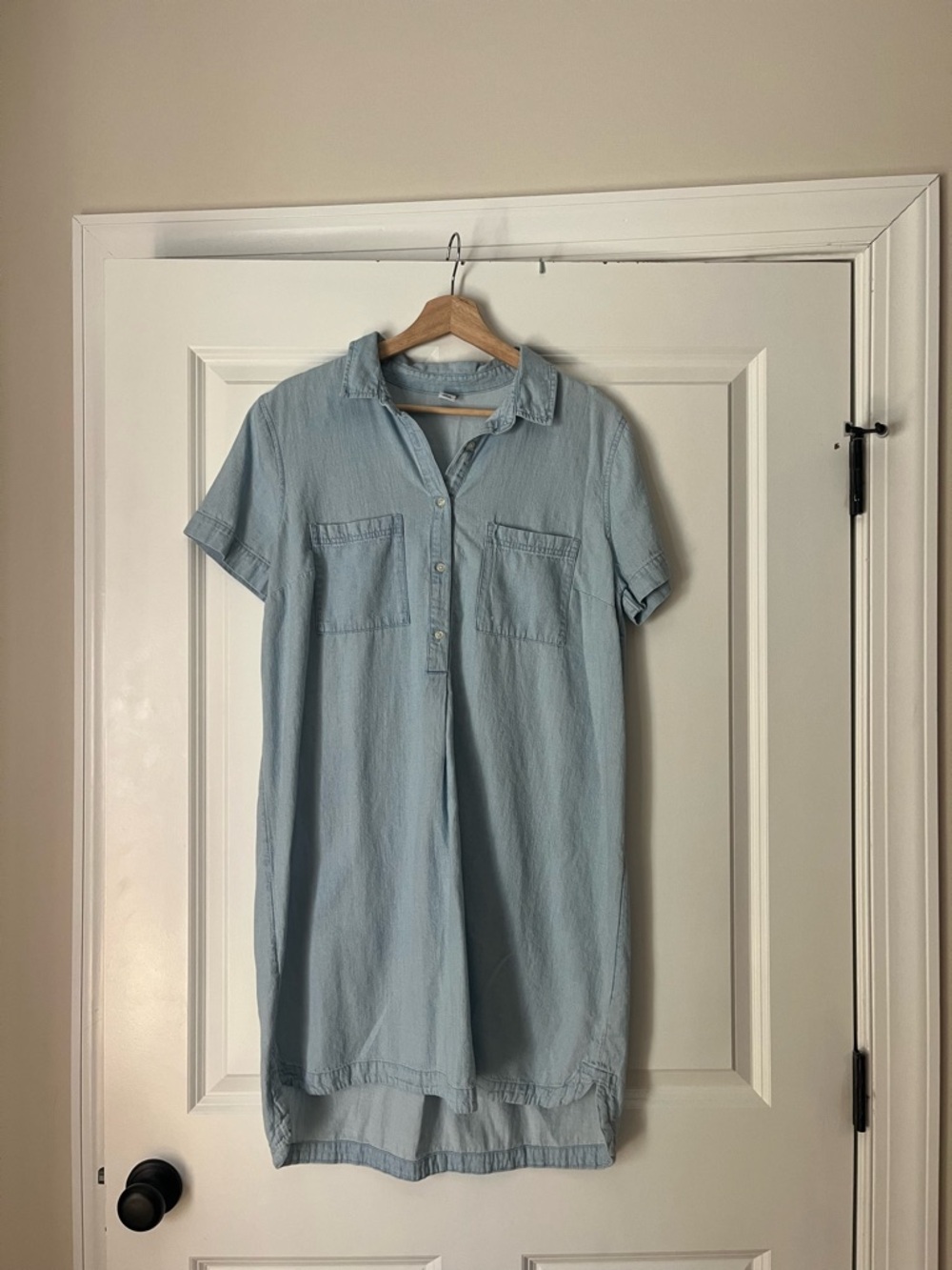 Old Navy Light Blue Denim Shirt Dress